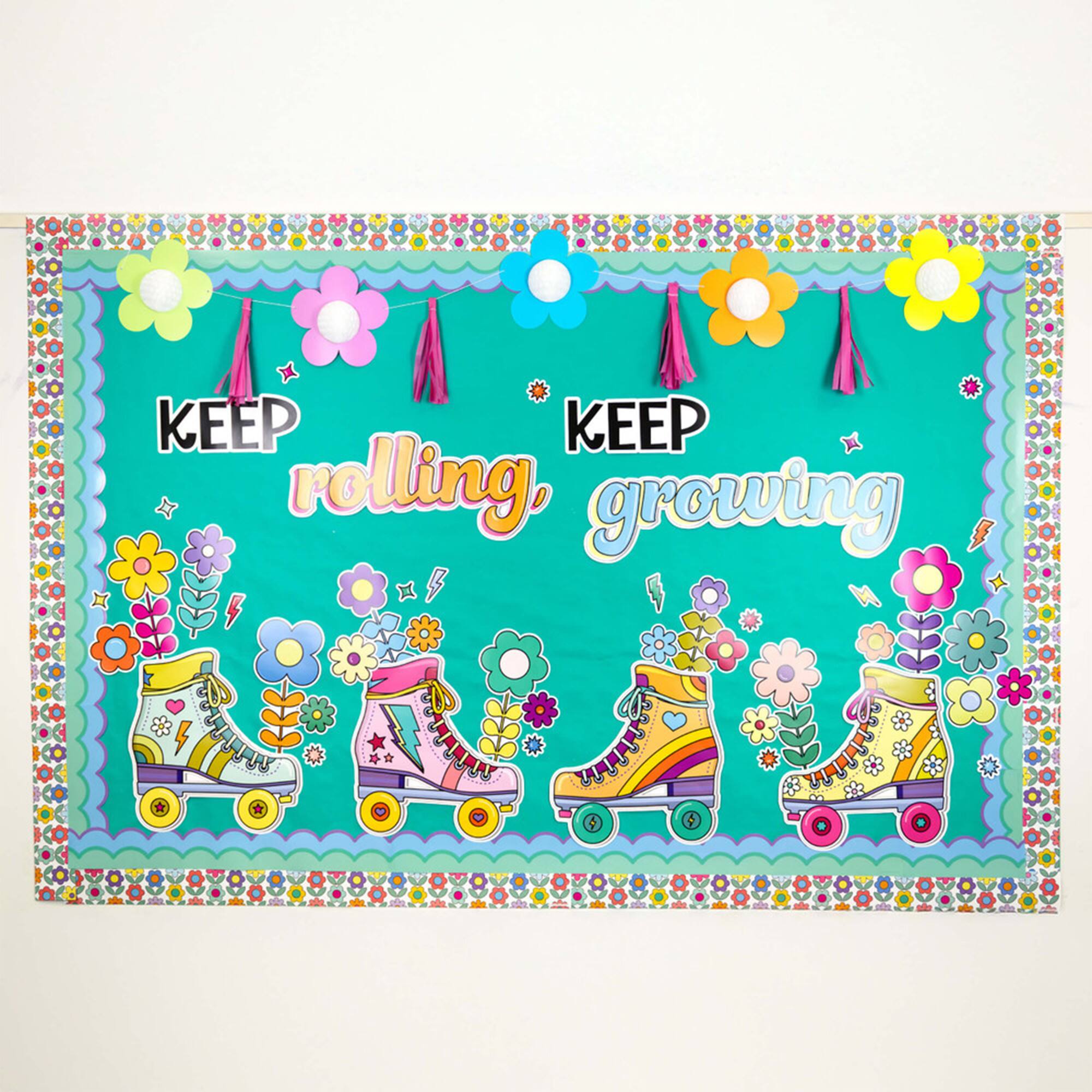 Carson Dellosa® Education Happily Ever Elementary Retro Remix Flowers and Tassels Accents Set, 3ct.